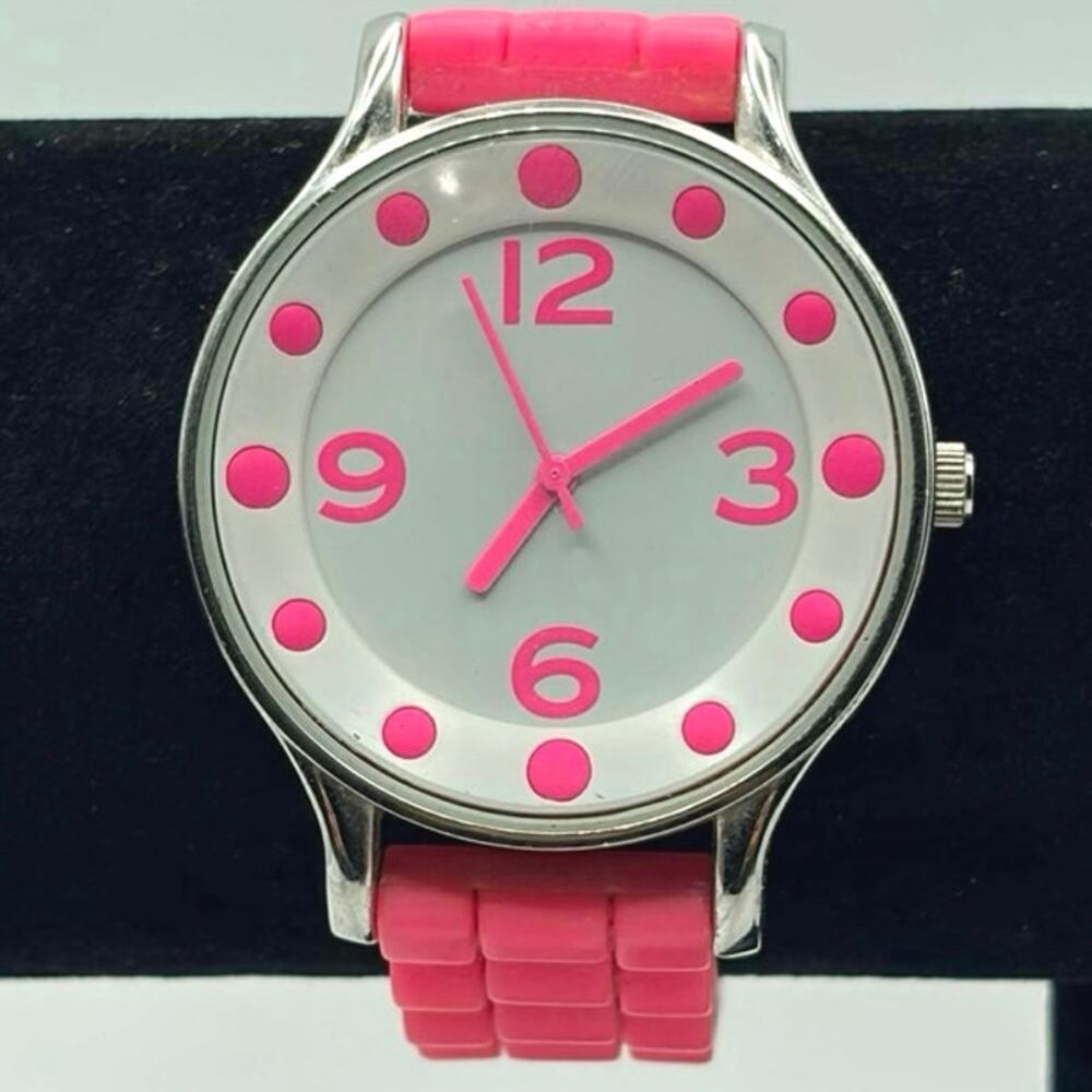 Silver & Pink Y2K Men’s Watch